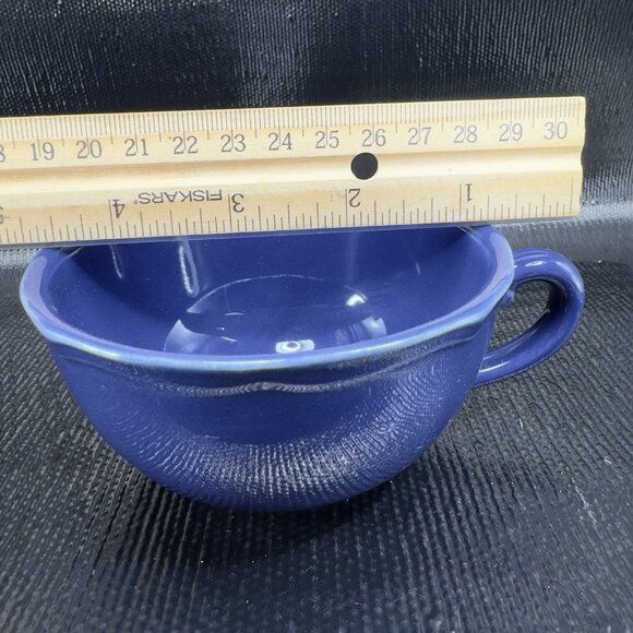 Pierre Deux Blue Teacup And Saucer Set Ceramic Made In Portugal Cup Plate Set - Picture 6 of 16